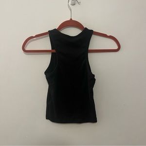 High neck basic tight fitted tank
